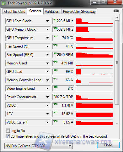 gpu-z benchmark temp